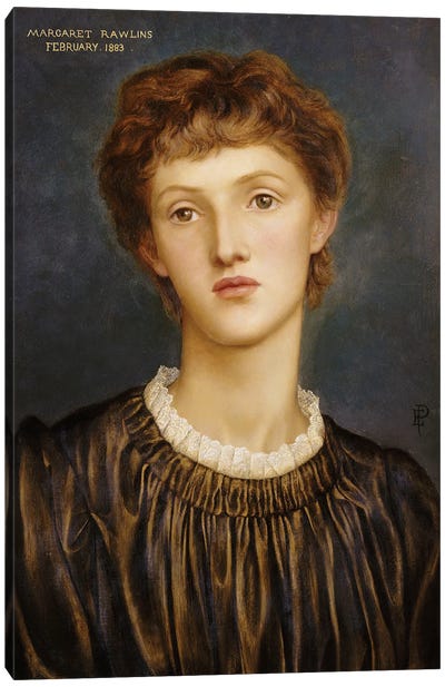 Portrait Of Margaret Rawlins, 1883 Canvas Art Print