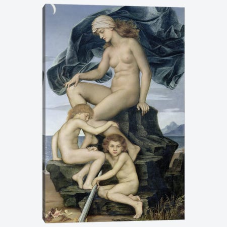 Sleep And Death, The Children Of The Night, 1883 Canvas Print #BMN7915} by Evelyn De Morgan Canvas Art Print