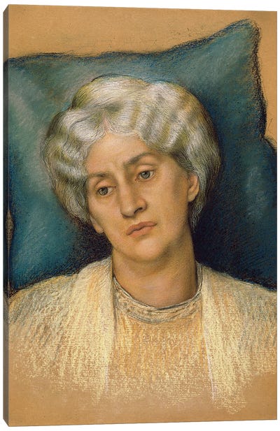 Study For 'the Hour Glass': Portrait Of Mrs. William Morris. c.1904-05 Canvas Art Print