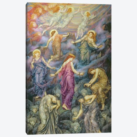 The Kingdom Of Heaven Suffereth Violence Canvas Print #BMN7922} by Evelyn De Morgan Art Print