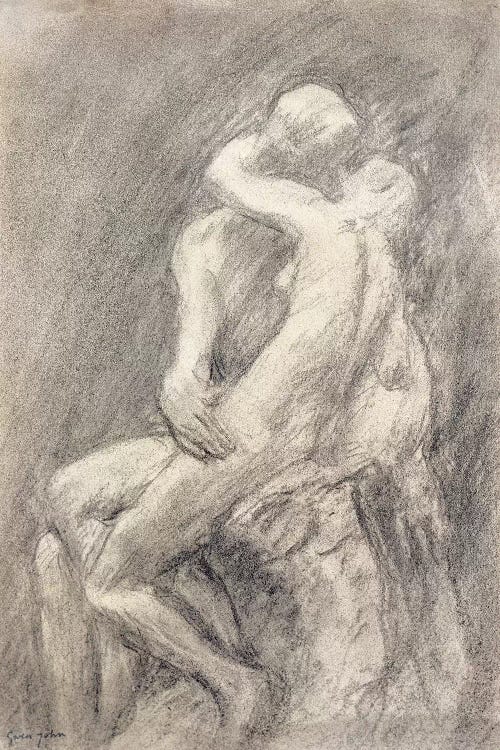 A Study Of Rodin's Kiss In His Studio