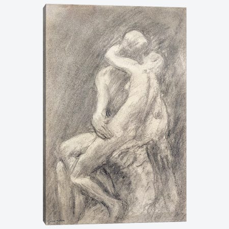 A Study Of Rodin's Kiss In His Studio Canvas Print #BMN7928} by Gwen John Art Print