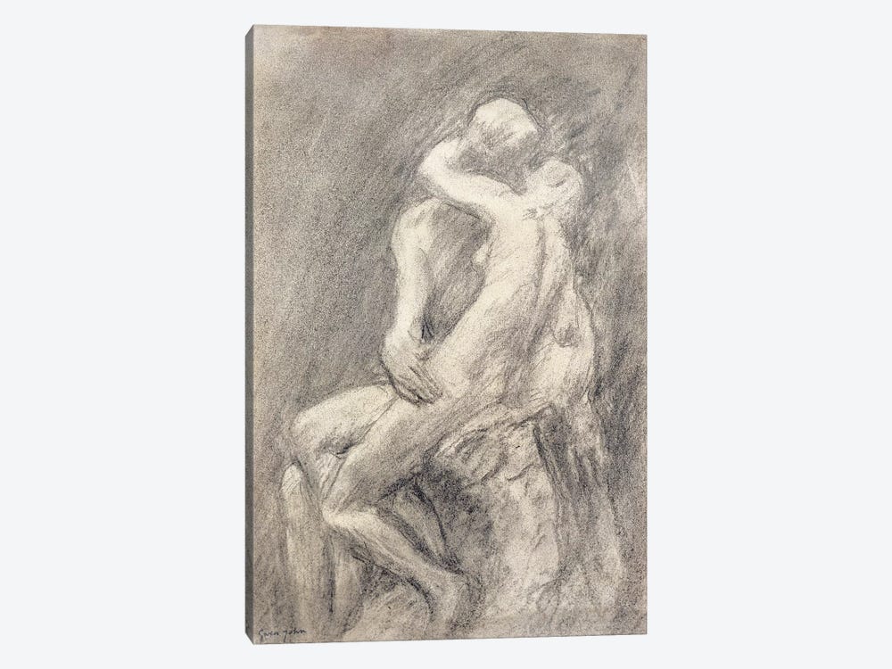 A Study Of Rodin's Kiss In His Studio by Gwen John 1-piece Art Print