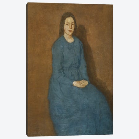 A Young Woman In Blue, c.1914-15 Canvas Print #BMN7929} by Gwen John Canvas Print