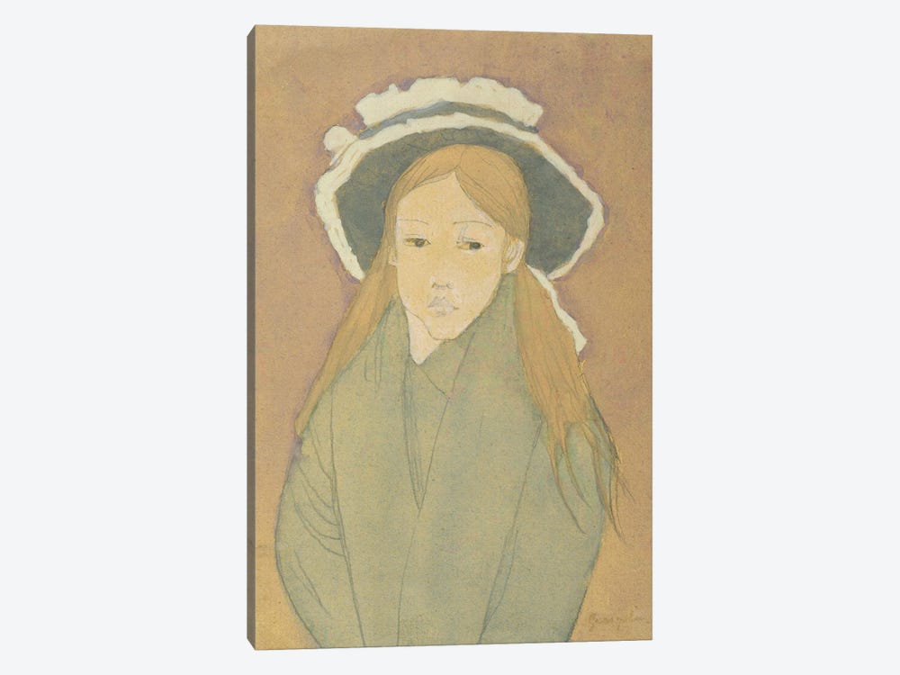 Girl With Large Hat And Straw-Coloured Hair, 1910s 1-piece Canvas Art