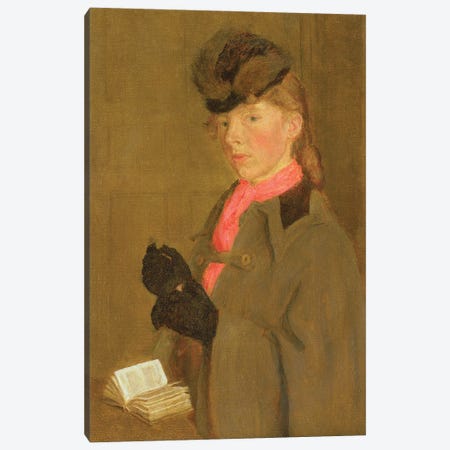 Portrait Of The Artist's Sister, Winifred Canvas Print #BMN7943} by Gwen John Canvas Print