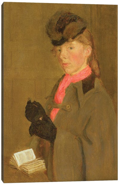 Portrait Of The Artist's Sister, Winifred Canvas Art Print - Gwen John