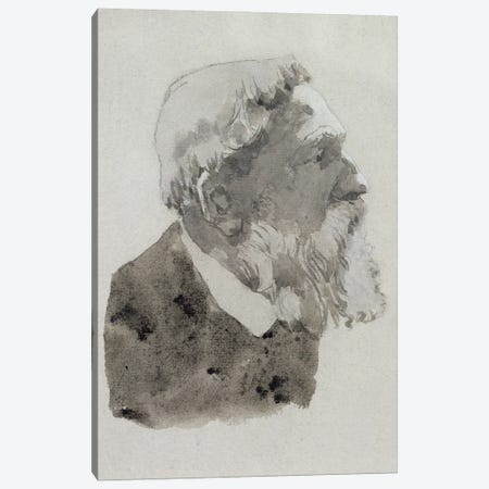 Portrait Study Of August Rodin Canvas Print #BMN7944} by Gwen John Canvas Art