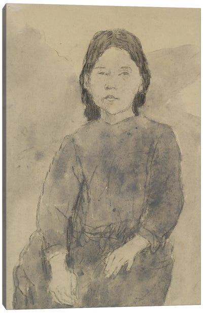 Seated Girl (Marie Hamonet?) Canvas Art Print