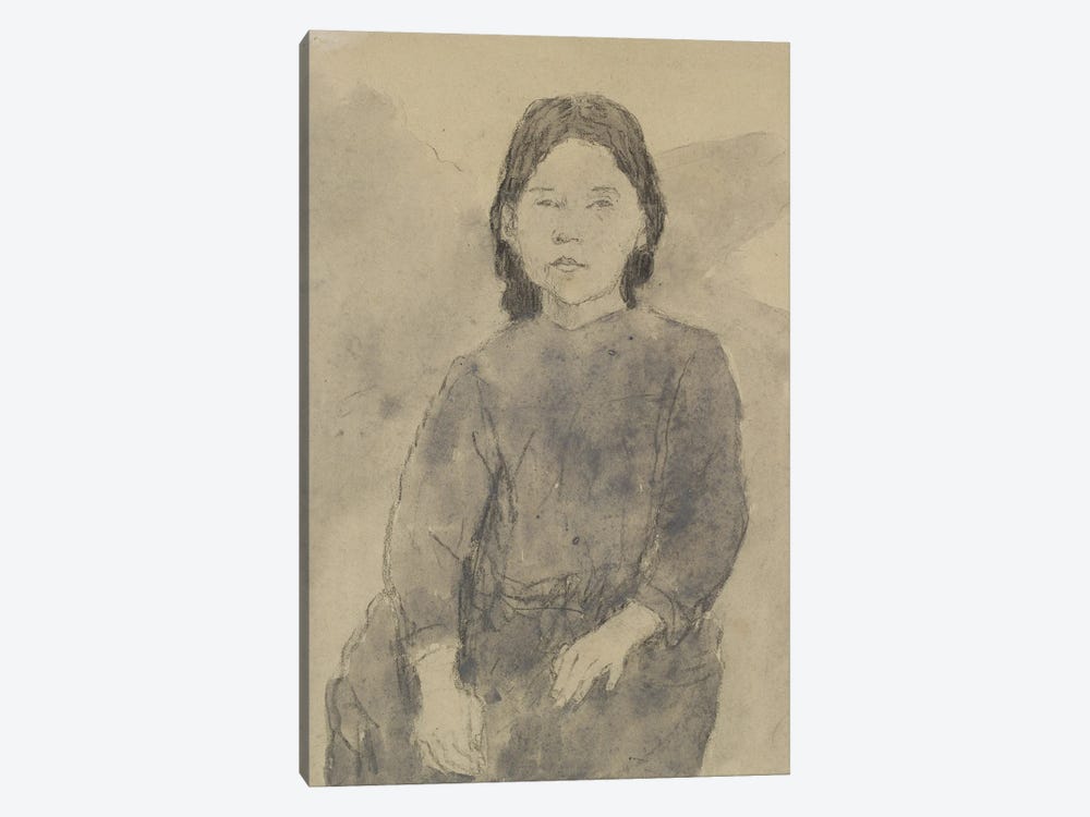 Seated Girl (Marie Hamonet?) by Gwen John 1-piece Canvas Wall Art