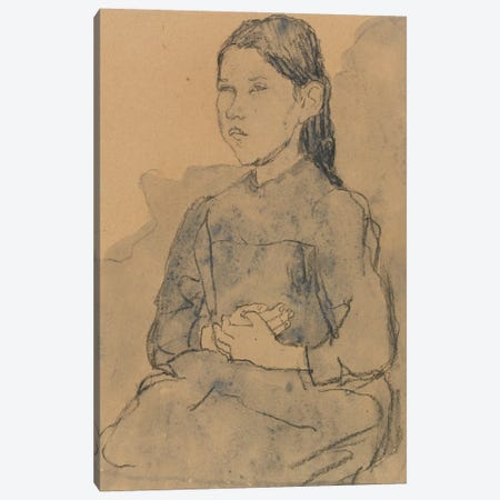 Young Girl: Marie Hamonet, c.1918 Canvas Print #BMN7962} by Gwen John Canvas Art Print