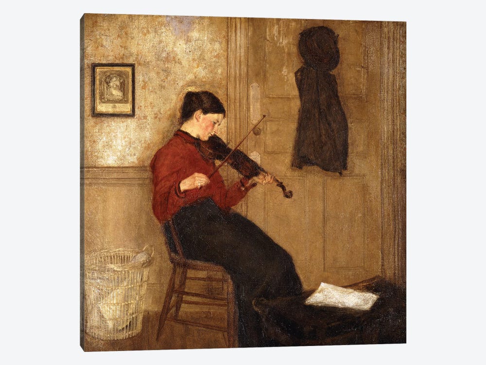 Young Woman With A Violin, 1897-98 by Gwen John 1-piece Canvas Wall Art