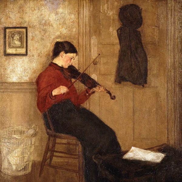 Violins: Young Woman With A Violin, 1897-98 by Gwen John