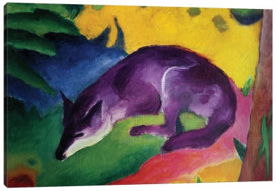 Blue Fox, 1911  Canvas Art Print - Franz Marc