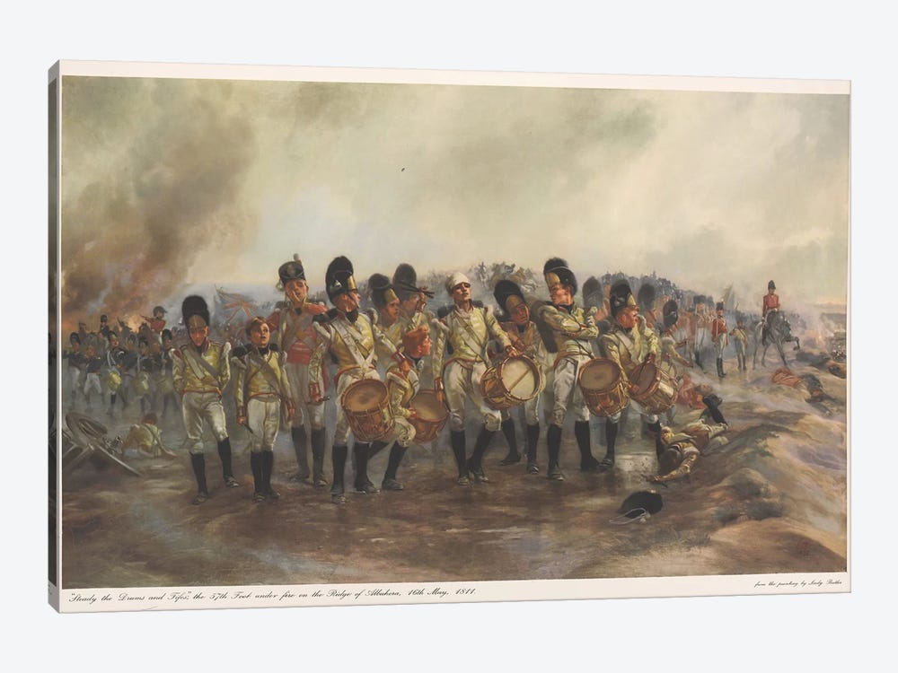 Steady The Drums And Fifes, 1811 by Lady Butler 1-piece Canvas Art Print