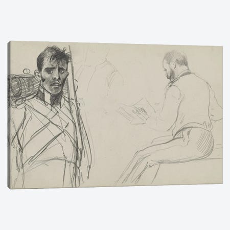 Study For 'Dawn Of Waterloo', 1893 I Canvas Print #BMN7981} by Lady Butler Canvas Art Print