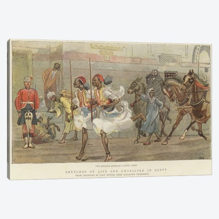 The English General's Syces Canvas Print #BMN7987} by Lady Butler Canvas Wall Art