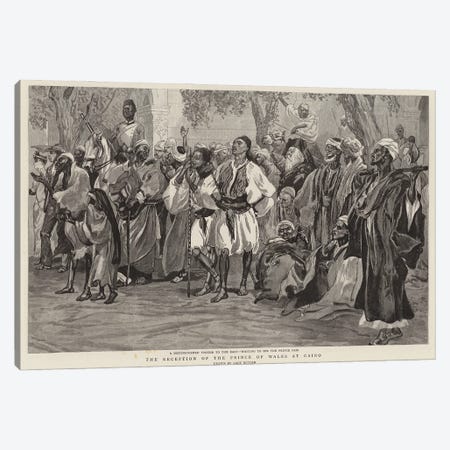 The Reception Of The Prince Of Wales At Cairo Canvas Print #BMN7988} by Lady Butler Art Print