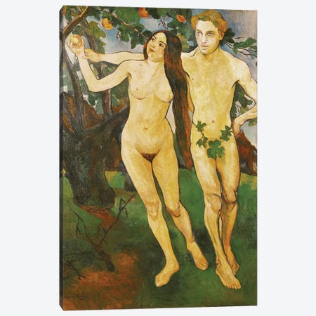 Adam And Eve, 1909 Canvas Print #BMN7992} by Marie Clementine Valadon Canvas Wall Art