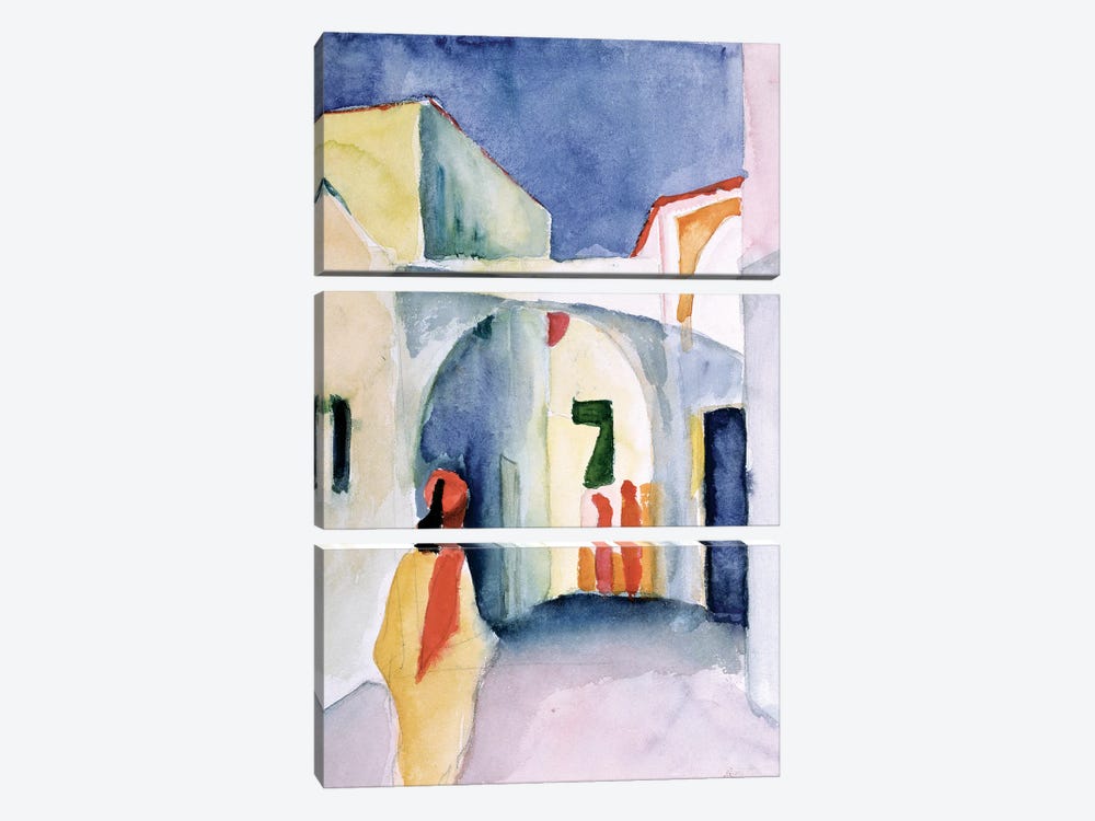 A Glance Down An Alley  by August Macke 3-piece Canvas Art
