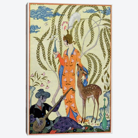 Persia, illustration from 'The Art of Perfume', pub. 1912 (pochoir print) Canvas Print #BMN7} by George Barbier Canvas Wall Art
