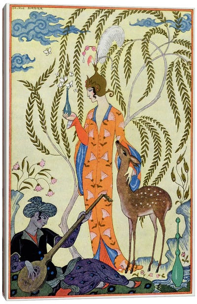 Persia, illustration from 'The Art of Perfume', pub. 1912 (pochoir print) Canvas Art Print - Art Deco