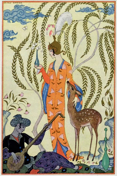 George Barbier: Persia, illustration from 'The Art of Perfume', pub. 1912 (pochoir print) by George Barbier