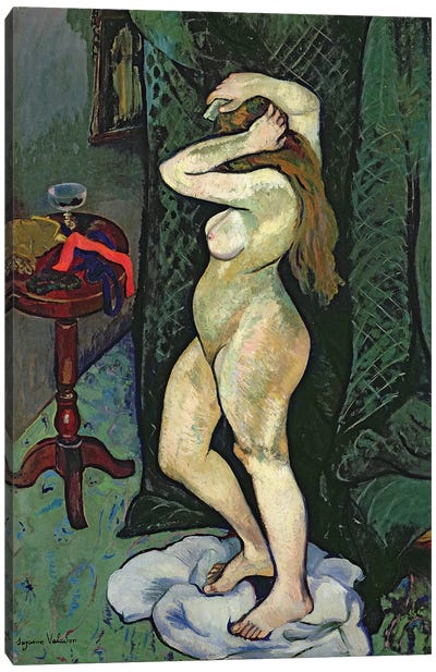 Nude Arranging Her Hair, c.1916 Canvas Art Print