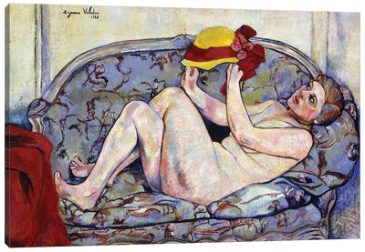 Nude Reaching On A Sofa; Nu Allonge Sur Un Canape, 1928 Canvas Art Print
