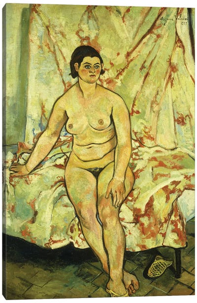 Nude Sat On The Edge Of A Bed; Nu Assis Sur Le Bord d'Un Lit, 1929 Canvas Art Print