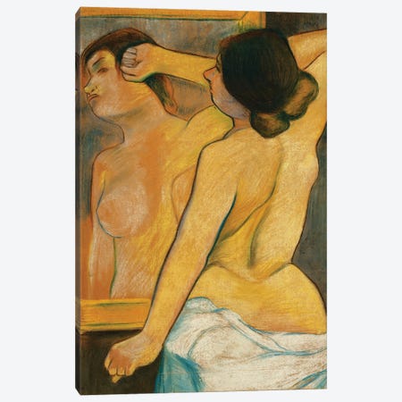 Nude Woman In Front Of A Mirror; Femme Nue Devant Un Miroir, 1904 Canvas Print #BMN8008} by Marie Clementine Valadon Canvas Wall Art