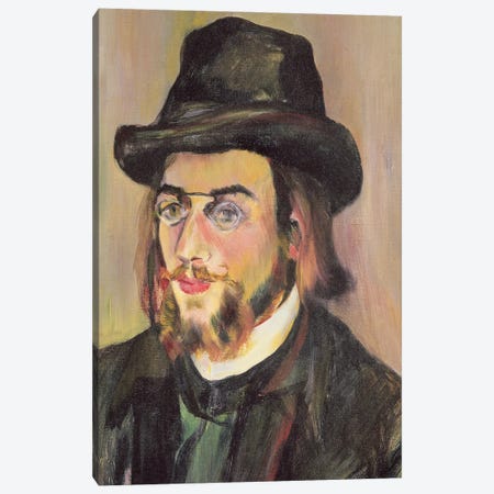 Portrait Of Erik Satie (1866-1925) c.1892 Canvas Print #BMN8009} by Marie Clementine Valadon Canvas Artwork