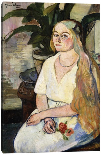 Portrait Of Germaine Utter, 1922 Canvas Art Print