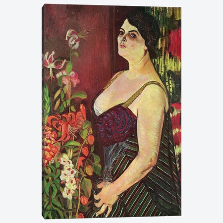 Portrait Of Madame Coquiot, 1918 Canvas Print #BMN8011} by Marie Clementine Valadon Canvas Art Print