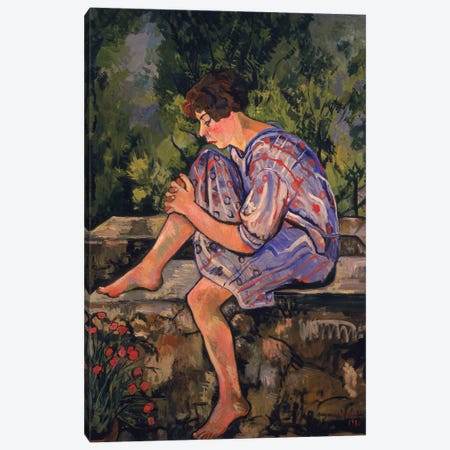 Seated Young Woman, 1930 Canvas Print #BMN8019} by Marie Clementine Valadon Canvas Art Print