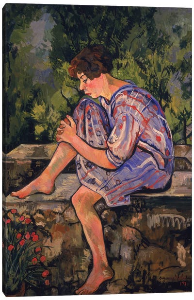 Seated Young Woman, 1930 Canvas Art Print