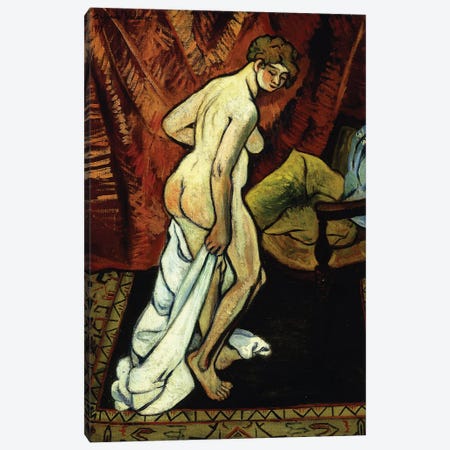 Standing Nude With Towel (Nu Debout Sa Drapant), 1919 Canvas Print #BMN8021} by Marie Clementine Valadon Canvas Wall Art