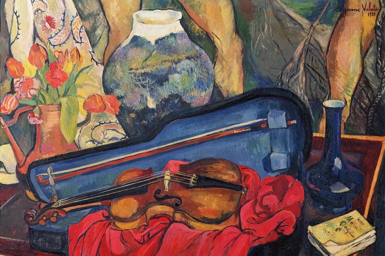 The Violin Case, 1923 by Marie Clementine Valadon wall art