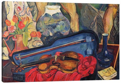 The Violin Case, 1923 Canvas Art Print - Violin Art