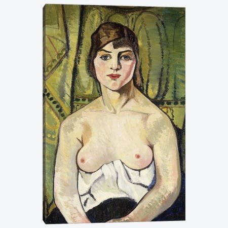 Woman With Bare Breasts (Self Portrait) (Femme Aux Seins Nus (Autoportrait)), 1917 Canvas Print #BMN8031} by Marie Clementine Valadon Art Print