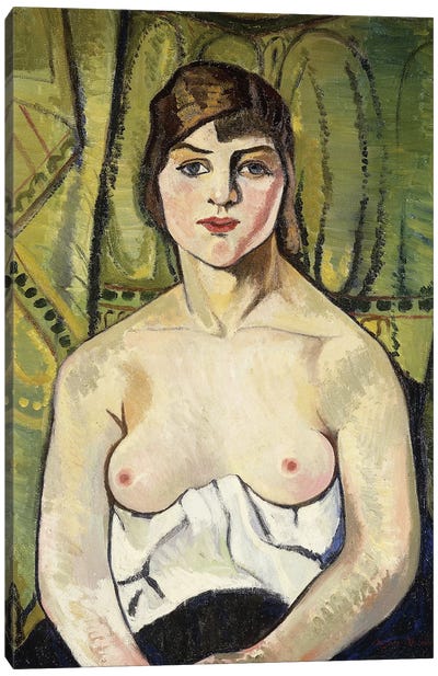 Woman With Bare Breasts (Self Portrait) (Femme Aux Seins Nus (Autoportrait)), 1917 Canvas Art Print