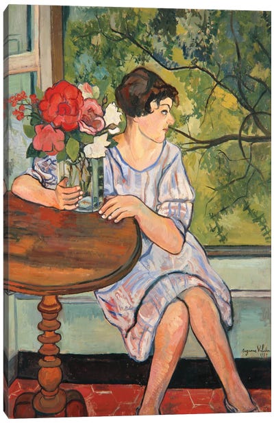 Young Girl In Front Of A Window, 1930 Canvas Art Print