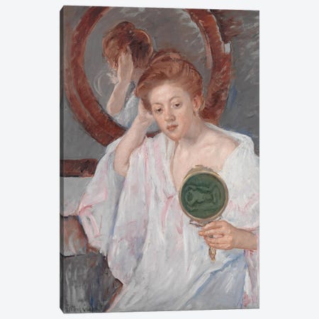 Denise At Her Dressing Table, c.1908-9 Canvas Print #BMN8043} by Mary Stevenson Cassatt Canvas Wall Art