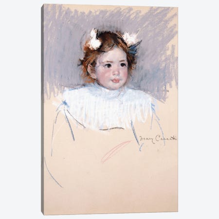 Ellen With Bows In Her Hair, Looking Right, 1899 Canvas Print #BMN8047} by Mary Stevenson Cassatt Canvas Print