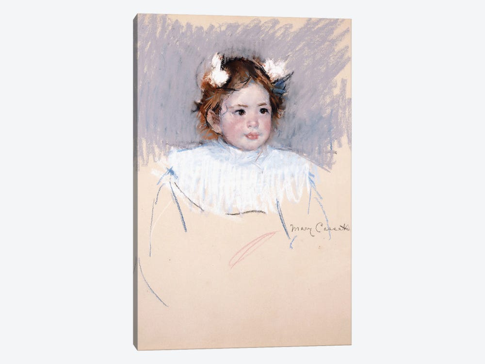 Ellen With Bows In Her Hair, Looking Right, 1899 1-piece Canvas Art Print