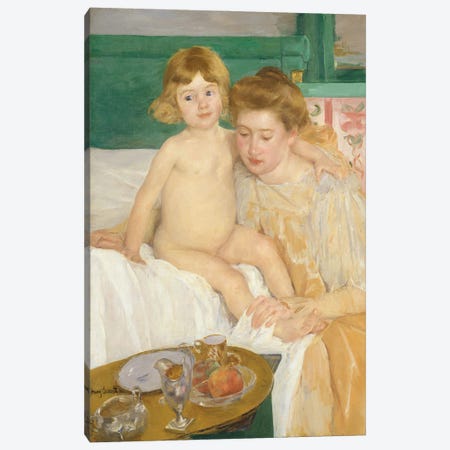 Mother And Child (Baby Getting Up From His Nap), c.1899 Canvas Print #BMN8063} by Mary Stevenson Cassatt Canvas Wall Art
