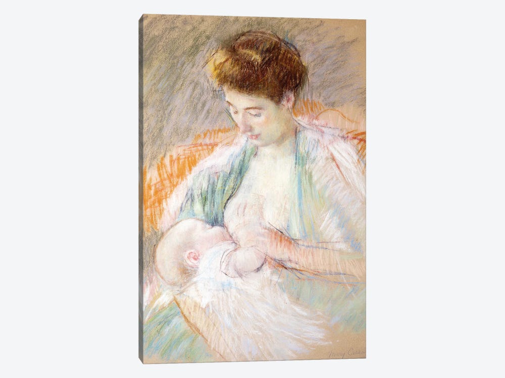 Mother Rose Nursing Her Child, c.1900 by Mary Stevenson Cassatt 1-piece Art Print