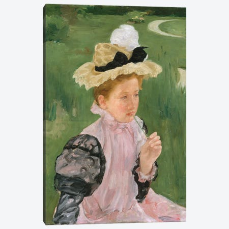 Portrait Of A Young Girl, c.1899 Canvas Print #BMN8076} by Mary Stevenson Cassatt Canvas Wall Art