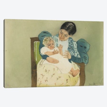 The Barefooted Child, C. 1896-97 (colour aquatint & drypoint) Canvas Print #BMN8093} by Mary Stevenson Cassatt Art Print