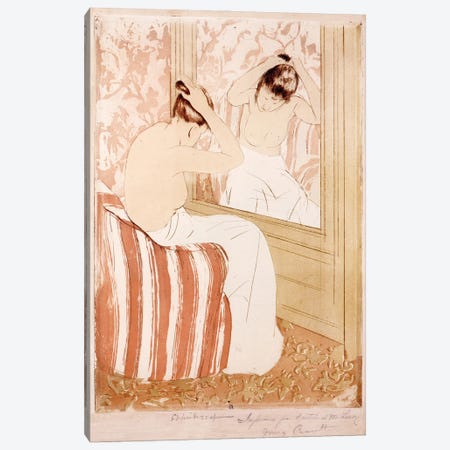 The Coiffure  Canvas Print #BMN8095} by Mary Stevenson Cassatt Canvas Wall Art